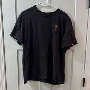 Quiksilver Black Tee with Palm Tree Accent